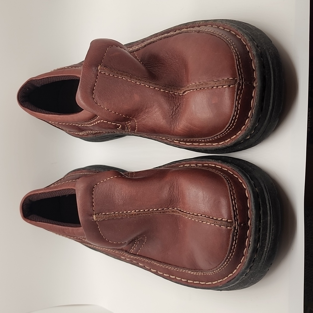 GBX Sly brown leather slip on loafers size 10